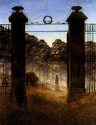Caspar David Friedrich The Cemetery Entrance USA oil painting artist